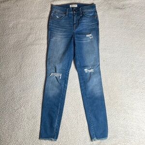 Madewell Jeans High Rise Skinny 10” Distressed Ripped Size 26